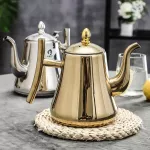 1PC Stainless Steel Tea Kettle Home Hotel Water Heater Coffee Pot Induction Filter Teapot