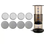 Stainless Steel 8pcs Aeropress Coffee Maker Filter Disc Metal Ultra Filter For Aeropress Coffee Maker Kitchen Coffee Accessories