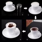 Kitchen Accessories Coffee Tools Coffee Latte Cappuccino Barista Art Stencils Cake Decoration Coffee Mold Coffee Art Needles Diy