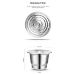 Stainless Steel Coffee Capsule For Nespresso Maker Espresso Coffee Filter Pod Reusable Refillable Coffee Cup Basket