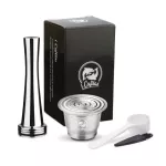 Capsule For Nespresso Reutilisable Inox 2 In 1 Usage Refillable Capsule Crema Espresso Reusable Refillable Coffee Filter