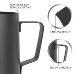 Milk Frothing Jug Pitcher Non Stick Cup Type Milk Foam Cup Kitchen Stainless Steel Barista Craft Espresso Coffee Latte Cream Cup