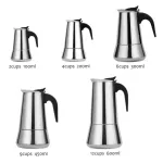 100/400/600ml Coffee Pot Maker Italian Moka Espresso Cafeteira Expresso Percolator Stainless Steel Stove Induction Cooker
