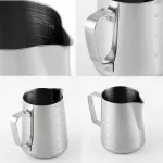 350ml Japanese Style Stainless Steel Milk Pitcher Suitable Coffee Pitcher Pull Flower Bot Latte Milk Frothing Drink