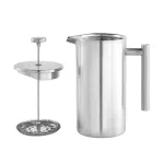 French Press Coffee Maker Best Double Walled Stainless Steel Insulated Coffee Tea Maker Pot Giving One Filter Baskets