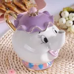 Cartoon Beauty And The Beast Teapot Mug Mrs Potts Chip Tea Pot Cup Cogsworth Clock Ceramics One Set Creative Xmas Fast Post