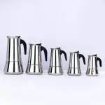 Stainless Steel Italian Cafetieres Tea Coffee Maker Plungers Moka Pot European Coffee Electric Pot Induction Cooker