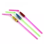 50pcs/Pack Plastic Straws Craft Straws Party Supplies Fluorescent Umbrella Party Disposable Features Straw