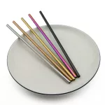 Colorful Reusable Metal Straw with Cleaner Brush High Quality 4PCS/Pack Drinking Straws 304 Stainless Steel Straight Bent Party