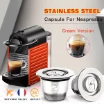 Icafilas For Refillable Nespresso Coffee Capsule Crema Espresso Reusable New Refillable For Coffee Filter