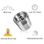 ICAFILASSTAINLESSTAINLESS STEEL STEEL REUSABLE COFFEE FILTER SUPORT REFILLALLE CAPSULES CUP POD for ILLY Y3.2 Mahine