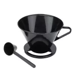 Reusable Plastic Coffee Cone Coffee Filter Holder Maker Pour Over Coffee Cup Dripper Mesh Strainer With Measuring Spoon Coffeewa