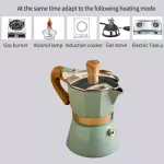 150ml Mocha Coffee Machine Household Small Hand Coffee Maker Electric Stove Cook Italian Concentrated Drip Pot Moka Pot