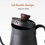 Drip Kettle 400ml Hand Flush Coffee Tea Pot Non-Stick Coating Food Grade Stainless Steel Gooseneck Drip Kettle Swan Neck Pot