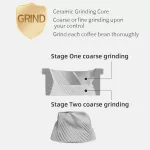 Portable Coffee Maker 2 In 1 Stainless Camping Travel Manual Easy Coffee Grinder Coffee Mug Percolator Set