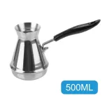European Long Handle Moka Pot Stainless Steel Butter Melting Potte Milk Frothing Coffee Toroid Pitcher Cafetire