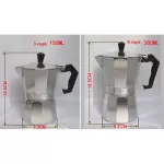 Feic 1pc Aluminum Moka Pot Bialetti Style 1-12 Cups Espresso Maker Coffee Pot For Gas Stove Cookern For Barista