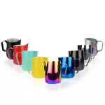 Stainless Steel Frothing Pitcher Pull Flower Cup Latte Milk Jug Coffee Milk Mug Frother Milk Espresso Foaming Tool Coffeware