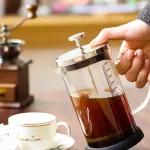 350/600ml Glass French Press Pot Heat-Resistant Coffee Maker Tea Filter Cup