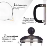 350ml Compact Size Household Use Stainless Steel Glass French Press Press Pot Filter Cafetiere Tea Coffee Maker Coffee Tool
