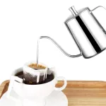 Hot 600ml Pour Over Kettle Coffee Maker Stainless Steel Gooseneck Drip Tea Pot Jug Can Kitchen Tool
