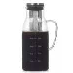 Cold Brew Coffee Maker Iced Tea Pitcher Infuser With Lidscale Dual Use Filter Coffee Pot 51oz/1.5l