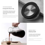 COLD BREW COFFEE MAKER ICED TEA PITCHER WITH LIDSCALE DUAL USE FISFEE POT 51OZ/1.5L