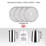 5 Pcs Reusable Coffee Filter Stainless Steel Coffee Filter Meshfor French Press Coffee Tea Maker Filters High Quality