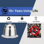 Icafilas Refillable Coffee Capsules Reusable Pods Compatible With Nespresso Inissia Capsula Nespresso Reutilizable