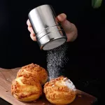 Stainless Steel Chocolate Shaker Cocoa Flour Icing Sugar Powder Coffee Printing Model Coffee Sifter Lid Shaker Cooking Tools