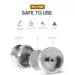 Icafilas Reusable Crema Coffee Capsule For Illy X7.1 X8 X9 Y3 Y5 Y1.1 Cafe Filter Cup Dripper Stainless Steel Refillable Basket