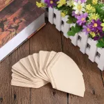 40pcs Hand-Poured Coffee Paper Filter Hand Drip Paper Coffee Filter Folded Coffee Paper Filter For Kitchen Tools