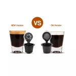 Upgraded Version Coffee Capsules Filter Cup Refillable Reusable Coffee Capsule Pods For Nespresso Machines Spoon Tea Baskets