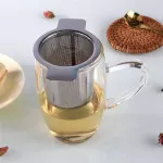 Lid Tea And Coffee Filters Fine Mesh Tea Strainer Reusable 304 Stainless Steel Tea Infusers Basket