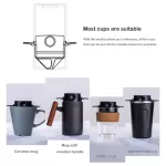 2pcs Pour Over Coffee Dripper Stainless Steel Coffee Filter Foldable Paperless Reusable Coffee Maker Dropshipping