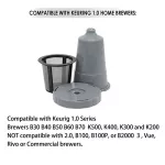 Reusable K Cups Coffee Filters For Keurig 1.0 Brewers With Coffee Spoon Brush B30 B40 B50 B60 B70 K500 K400 K300 K200