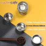 51/54/58mm Filter Basket For Coffee Bottomless Portafilter Single Double Powder Bowl Cleaning Blind Bowl Espresso Accessories