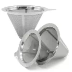 Reusable Coffee Filter Holder Stainless Steel Drip Coffee Filters Funnel Metal Mesh Coffee Tea Filter Basket Tools