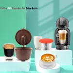 I Cafilas Stainless Steel Reusable Coffee Capsules And Milk Combo Set Compatible With Nescafe Dolce Gusto Brewer Stainless Steel