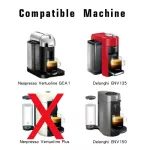 Upgraded Stainless Steel Vertuoline Coffee Capsule For Nespresso Gca1 Delonghi Env135 Coffee Filters With Foil Lids