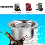 Upgraded Stainless Steel Vertuoline Coffee Capsule For Nespresso Gca1 Delonghi Env135 Coffee Filters With Foil Lids