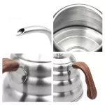1l/1.2l Stainless Steel Coffee Drip Gooseneck Tea Pot Kettle Tea Maker Coffee Bottle Kettle Kitchen Accessories With Thermometer