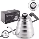 1.2l Stainless Steel Coffee Pot Heat Resistant Glass Household Coffee Filter Tea Making Apparatus Coffee Maker Percolator Teapot
