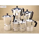 FeIC 1PC Aluminum Moka Pot Bialetti Style 1-12 Cups Espresso Maker Coffee Pot for Gas Stove Cooker for Barista
