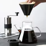 Pour Over Coffee Drip V60 Coffee Filter Household Hand Flushing Pot Sharing Pot Coffee Appliance Borosilicate Glass Coffee Pot