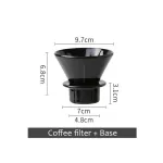 Pour Over Coffee Drip V60 Coffee Filter HouseHold Hand Flushing Pot Sharing Pot Coffee Appliance Borosilicate Glass Coffee Pot