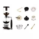 Japanese Style Siphon Coffee Maker Tea Siphon Pot Vacuum Coffeemaker Glass Type Coffee Machine Filter Kahve Makinas 3cup