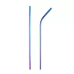 Drinking Straw Reusable Straws with Cleaner Brush Set High Quality Eco Friendly Stainless Steel Metal Straw for Mugs