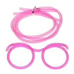 5PCS Party Novetly Boy Girl Adult Flexible Novelty Funny Soft Glasses Straw Drinking Drink Tube