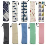 20PCS/Lot Storage Pouch Bags Straw Carrying Case for Stainless Steel Drinking Straws Cutlery Fork Spoon Storage Dinnerware